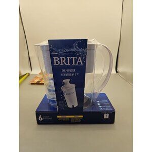 NEW Brita 6-cup Space Saver Water Pitcher Filter- White SEALED